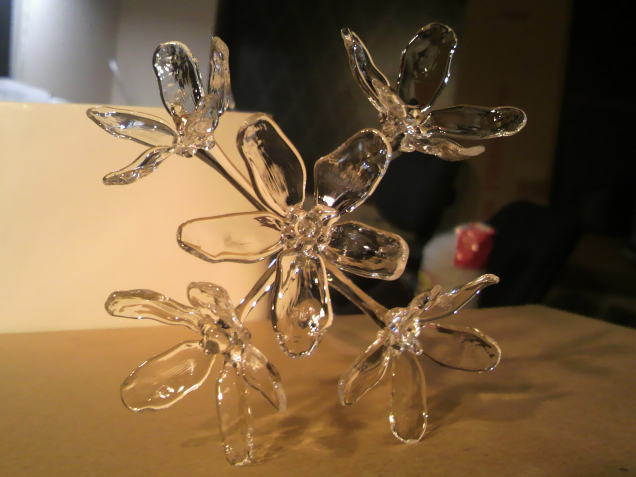 ガラス細工のプルメリアの花 バーナーワークによる立体のガラス細工 ｆｌａｍｅ ｗｏｒｋｓ ｂｌｏｇ